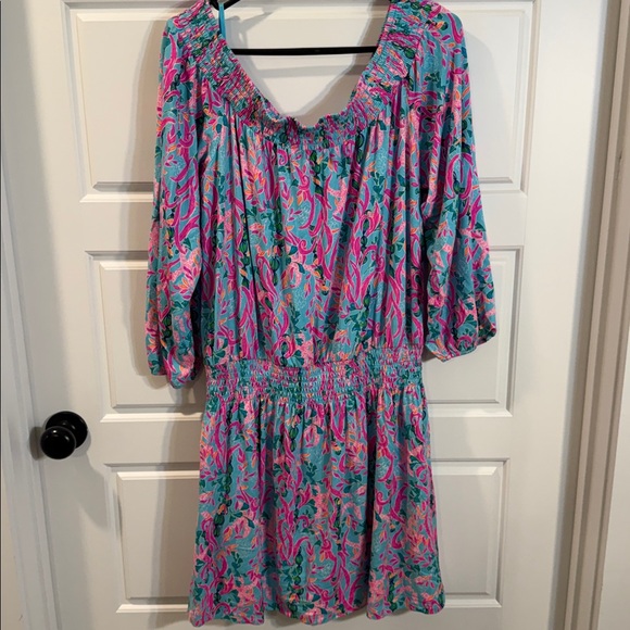 Lilly Pulitzer CYLA OFF THE SHOULDER ROMPER XL - Picture 4 of 5